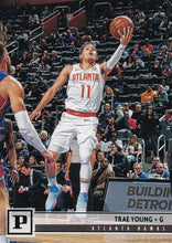 Load image into Gallery viewer, 2019-20 Panini Chronicles Basketball Cards TEAL Parallels: #117 Trae Young RC - Atlanta Hawks