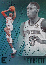 Load image into Gallery viewer, 2019-20 Panini Chronicles Basketball Cards TEAL Parallels: #225 RJ Barrett RC - New York Knicks