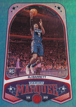 Load image into Gallery viewer, 2019-20 Panini Chronicles Basketball Cards TEAL Parallels: #259 RJ Barrett RC - New York Knicks