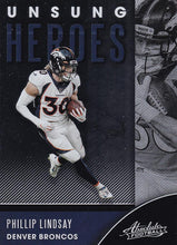 Load image into Gallery viewer, 2020 Panini Absolute NFL Football UNSUNG HEROES Inserts ~ Pick Your Cards