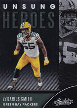 Load image into Gallery viewer, 2020 Panini Absolute NFL Football UNSUNG HEROES Inserts ~ Pick Your Cards