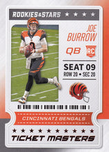 Load image into Gallery viewer, 2020 Panini Rookies & Stars NFL TICKET MASTERS Inserts ~ Pick Your Cards