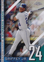 Load image into Gallery viewer, 2020 Topps Chrome Update Baseball A NUMBERS GAME Inserts ~ Pick your card