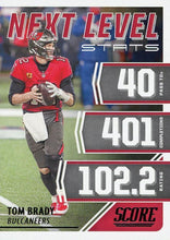 Load image into Gallery viewer, 2021 Panini Score NFL Football NEXT LEVEL STATS Inserts ~ Pick Your Cards