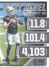 Load image into Gallery viewer, 2021 Panini Score NFL Football NEXT LEVEL STATS Inserts ~ Pick Your Cards