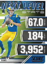 Load image into Gallery viewer, 2021 Panini Score NFL Football NEXT LEVEL STATS Inserts ~ Pick Your Cards