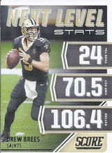 Load image into Gallery viewer, 2021 Panini Score NFL Football NEXT LEVEL STATS Inserts ~ Pick Your Cards