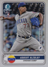 Load image into Gallery viewer, 2020 Bowman - Spanning the Globe Chrome Refractor Insert: #STG-AA Adbert Alzolay