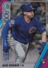 Load image into Gallery viewer, 2020 Bowman - Rookie of the Year Favorites Chrome Refractor Insert: #ROYF-NH Nico Hoerner
