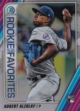 Load image into Gallery viewer, 2020 Bowman - Rookie of the Year Favorites Chrome Refractor Insert: #ROYF-AA Adbert Alzolay