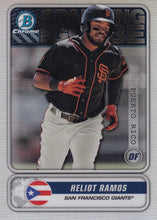 Load image into Gallery viewer, 2020 Bowman - Spanning the Globe Chrome Refractor Insert: #STG-HR Heliot Ramos