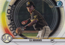 Load image into Gallery viewer, 2020 Bowman Scouts’ Top 100 Chrome Refractor Insert ~ Pick your card