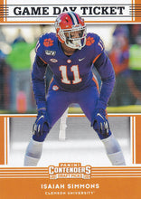 Load image into Gallery viewer, 2020 Panini Contenders Draft Picks GAME DAY TICKETS Inserts - Pick Your Cards