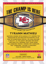 Load image into Gallery viewer, 2020 Donruss NFL CHIEFS CHAMPS Inserts ~ Pick Your Cards
