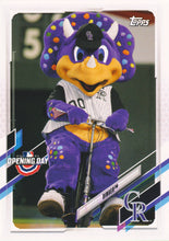 Load image into Gallery viewer, 2021 Topps OPENING DAY Baseball MASCOTS Inserts ~ Pick your card