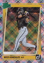 Load image into Gallery viewer, 2021 Donruss Baseball RATED PROSPECT Pink, Diamond, Vector & Rapture Inserts ~ Pick your card