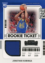 Load image into Gallery viewer, 2021-22 Panini Contenders Basketball ROOKIE TICKET RELICS