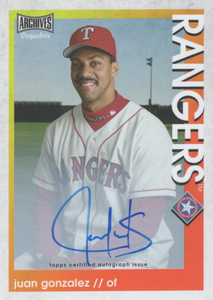 #30 Juan Gonzalez - Texas Rangers