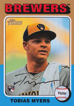 Load image into Gallery viewer, #720 Tobias Myers SP, RC - Milwaukee Brewers
