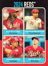 Load image into Gallery viewer, #75TQ-8 Spencer Steer / Matt McLain / Christian Encarnacion-Strand / Elly De La Cruz - Cincinnati Reds
