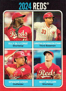 #75TQ-8 Spencer Steer / Matt McLain / Christian Encarnacion-Strand / Elly De La Cruz - Cincinnati Reds