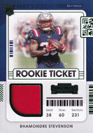 2021 Panini Contenders NFL Football ROOKIE TICKET RELIC Cards