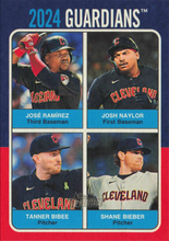 Load image into Gallery viewer, #75TQ-12 Shane Bieber / Tanner Bibee / Josh Naylor / José Ramírez - Cleveland Guardians
