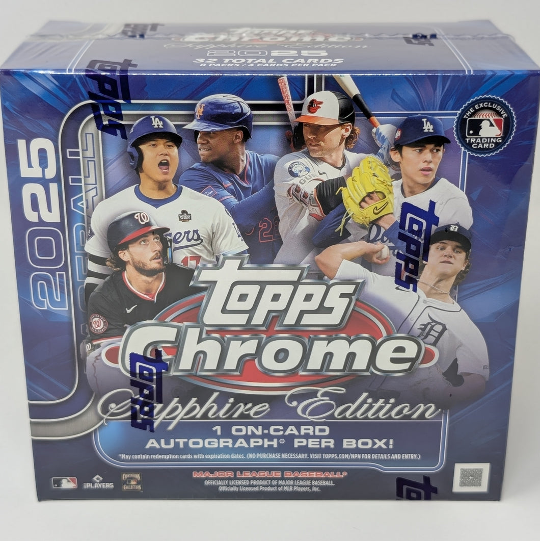 2025 Topps Chrome Baseball Sapphire Edition - SEALED Hobby Box