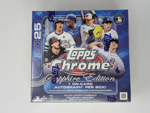 2025 Topps Chrome Baseball Sapphire Edition - SEALED Hobby Box