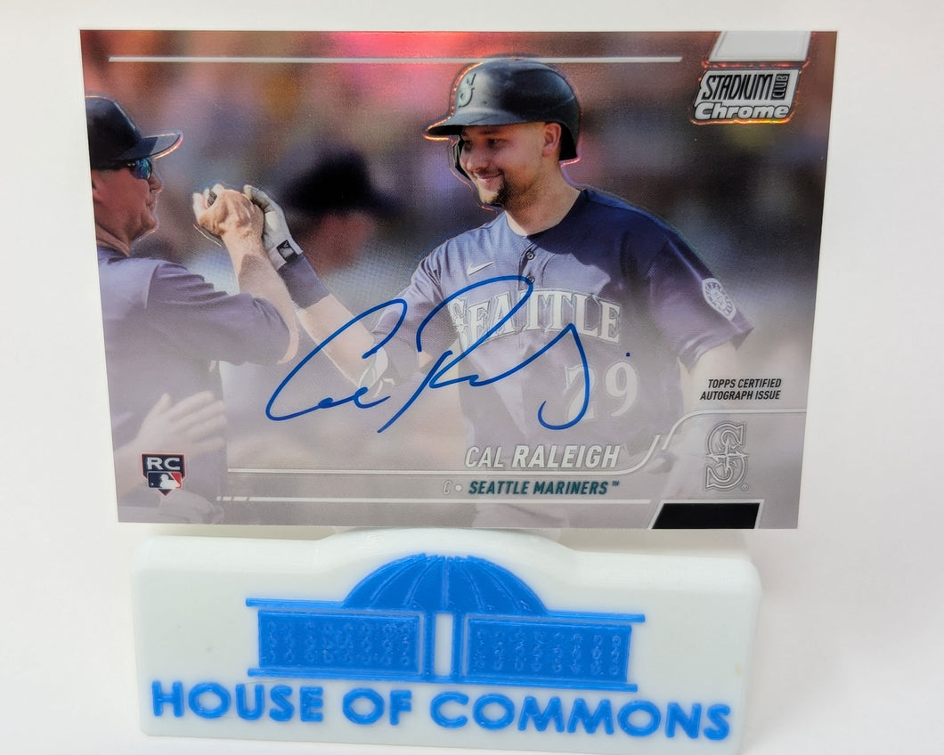CAL RALEIGH RC AUTO 2022 Topps Stadium Club Chrome Baseball ~ Seattle Mariners