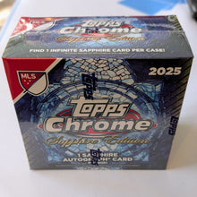 Load image into Gallery viewer, 2025 Topps Chrome MLS SAPPHIRE Hobby Box ~ IN HAND
