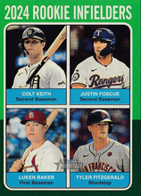 Load image into Gallery viewer, #623 2024 Rookie IF (Keith/Foscue/Baker/Fitzgerald) - Detroit Tigers / Texas Rangers / St. Louis Cardinals / San Francisco Giants
