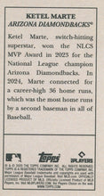 Load image into Gallery viewer, KETEL MARTE 2025 Topps T205 ALL-STAR GAME HAT Variation SSP
