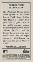 Load image into Gallery viewer, FORBES FIELD 2025 Topps T205 Vintage Ballparks SSP ~ Pittsburgh
