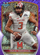 2022 Bowman University Chrome Football PURPLE SHIMMER REFRACTOR Parallels
