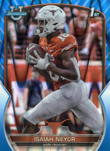 2022 Bowman University Chrome Football SERIAL NUMBERED REFRACTORS
