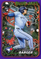 2024 Topps Holiday BLUE METALLIC & PURPLE GLITTER Parallels