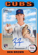 BEN BROWN RC 2024 Topps Heritage High Number REAL ONE AUTO #ROA-BB ~ Cubs