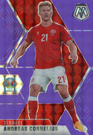 ANDREAS CORNELIUS 2021 Panini Mosaic UEFA EURO 2020 PURPLE FLUORESCENT /70