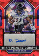 Derius Davis #DPA-DED 2023 Panini Prizm Draft Picks Football RED ICE AUTO