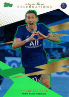 ANGEL DI MARIA 2021-22 Topps Paris Saint-Germain Soccer NEON GREEN FOIL /99