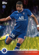 Load image into Gallery viewer, JUNIOR DINA EBIMBE RC 2021-22 Topps Paris Saint-Germain Soccer ICY Parallel
