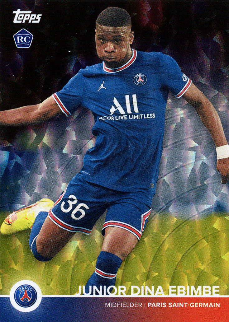 JUNIOR DINA EBIMBE RC 2021-22 Topps Paris Saint-Germain Soccer ICY Parallel