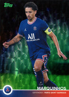 MARQUINHOS 2021-22 Topps Paris Saint-Germain Soccer NEON GREEN ICY /199