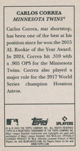 Load image into Gallery viewer, CARLOS CORREA 2025 Topps T205 DESIGN VARIATION SSP ~ Twins

