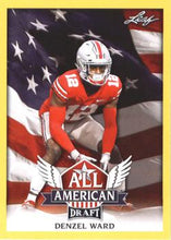 Load image into Gallery viewer, 2018 Leaf Draft Football Cards - All American Gold: #AA-05 Denzel Ward
