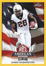 Load image into Gallery viewer, 2018 Leaf Draft Football Cards - All American Gold: #AA-06 James Washington

