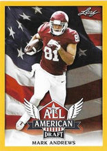 Load image into Gallery viewer, 2018 Leaf Draft Football Cards - All American Gold: #AA-07 Mark Andrews
