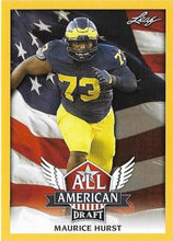 Load image into Gallery viewer, 2018 Leaf Draft Football Cards - All American Gold: #AA-08 Maurice Hurst
