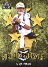Load image into Gallery viewer, 2018 Leaf Draft Football Cards - Field Generals Gold: #FG-04 Josh Rosen
